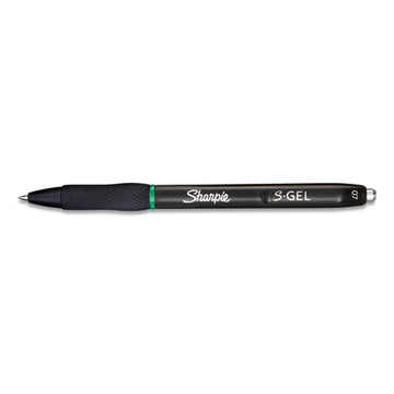 Sharpie® S-Gel™ S-gel High-performance Gel Pen, Retractable, Medium 0.7 Mm, Green Ink, Black Barrel, Dozen freeshipping - TVN Wholesale